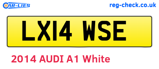 LX14WSE are the vehicle registration plates.
