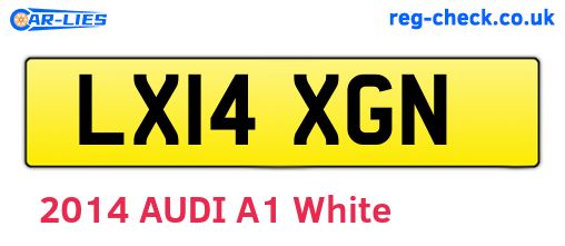 LX14XGN are the vehicle registration plates.