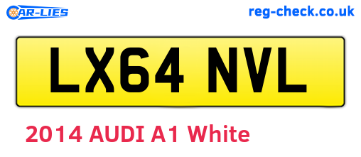LX64NVL are the vehicle registration plates.