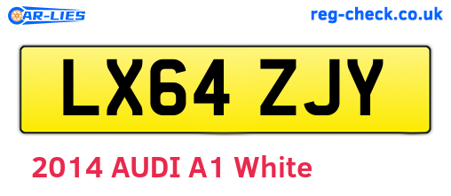 LX64ZJY are the vehicle registration plates.