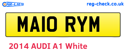 MA10RYM are the vehicle registration plates.