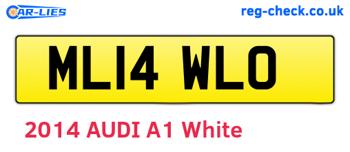 ML14WLO are the vehicle registration plates.