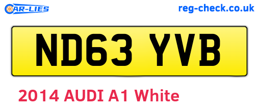 ND63YVB are the vehicle registration plates.