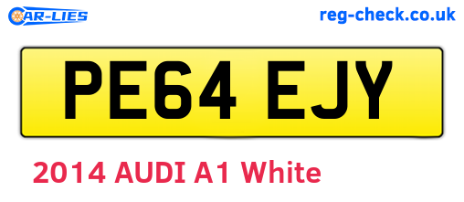 PE64EJY are the vehicle registration plates.