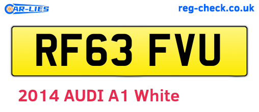 RF63FVU are the vehicle registration plates.