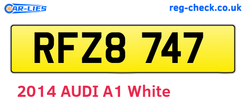 RFZ8747 are the vehicle registration plates.