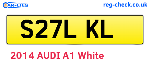 S27LKL are the vehicle registration plates.