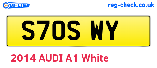 S70SWY are the vehicle registration plates.
