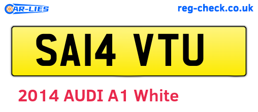 SA14VTU are the vehicle registration plates.