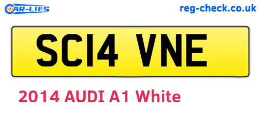 SC14VNE are the vehicle registration plates.