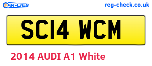 SC14WCM are the vehicle registration plates.