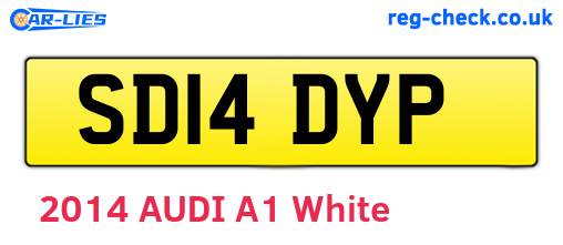 SD14DYP are the vehicle registration plates.