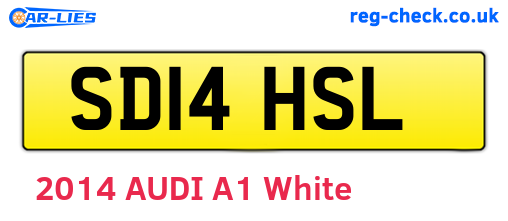 SD14HSL are the vehicle registration plates.