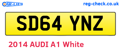 SD64YNZ are the vehicle registration plates.