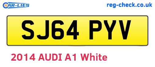 SJ64PYV are the vehicle registration plates.