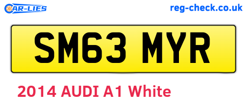 SM63MYR are the vehicle registration plates.