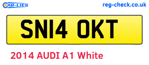 SN14OKT are the vehicle registration plates.
