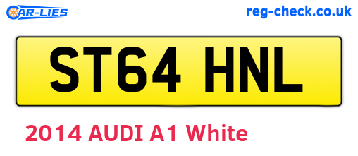 ST64HNL are the vehicle registration plates.