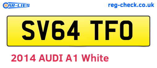 SV64TFO are the vehicle registration plates.
