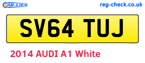 SV64TUJ are the vehicle registration plates.