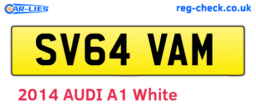 SV64VAM are the vehicle registration plates.