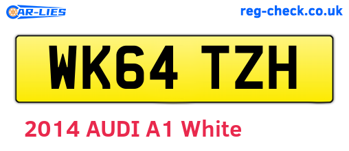 WK64TZH are the vehicle registration plates.