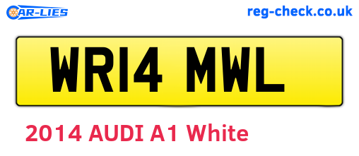 WR14MWL are the vehicle registration plates.