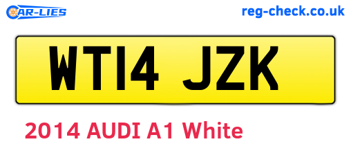WT14JZK are the vehicle registration plates.