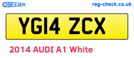 YG14ZCX are the vehicle registration plates.