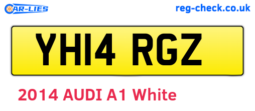 YH14RGZ are the vehicle registration plates.