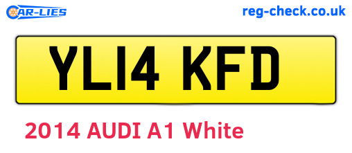 YL14KFD are the vehicle registration plates.