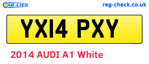 YX14PXY are the vehicle registration plates.