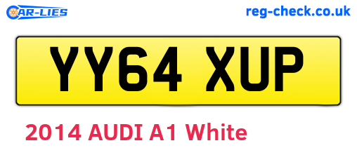 YY64XUP are the vehicle registration plates.