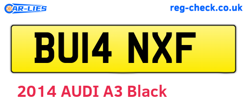 BU14NXF are the vehicle registration plates.