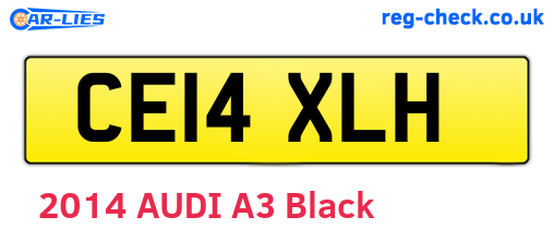 CE14XLH are the vehicle registration plates.