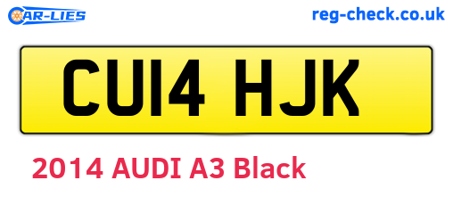 CU14HJK are the vehicle registration plates.