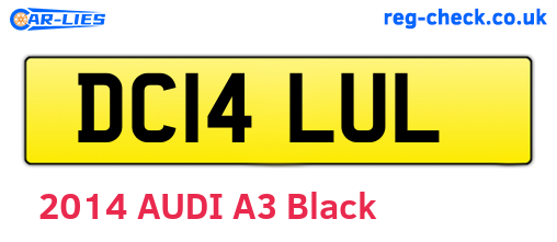 DC14LUL are the vehicle registration plates.
