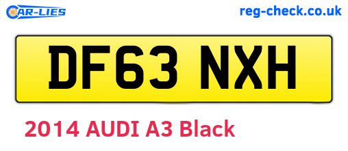 DF63NXH are the vehicle registration plates.