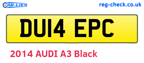DU14EPC are the vehicle registration plates.