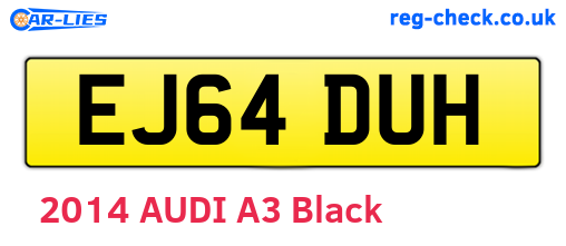 EJ64DUH are the vehicle registration plates.