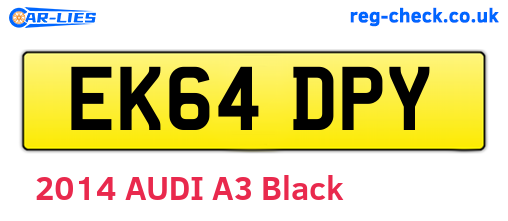 EK64DPY are the vehicle registration plates.