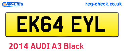 EK64EYL are the vehicle registration plates.