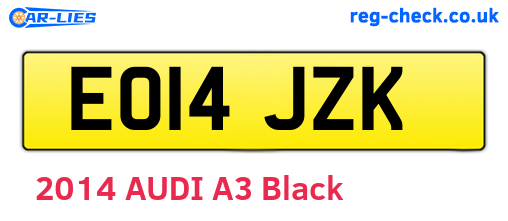 EO14JZK are the vehicle registration plates.