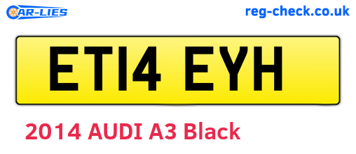 ET14EYH are the vehicle registration plates.