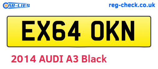 EX64OKN are the vehicle registration plates.