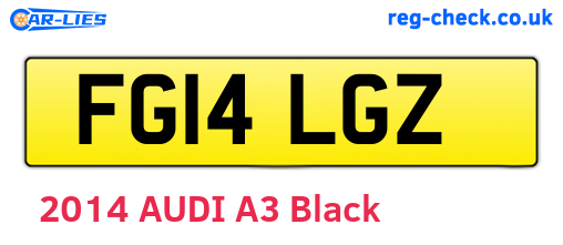 FG14LGZ are the vehicle registration plates.