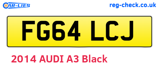 FG64LCJ are the vehicle registration plates.