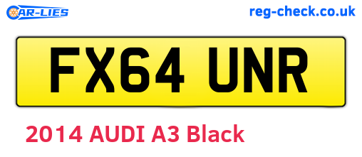 FX64UNR are the vehicle registration plates.
