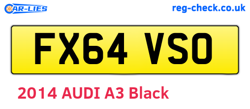 FX64VSO are the vehicle registration plates.