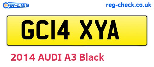 GC14XYA are the vehicle registration plates.